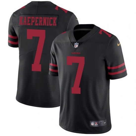 Men's Nike San Francisco 49ers #7 Colin Kaepernick Black Vapor Untouchable Limited Player NFL Jersey Men's Nike San Francisco 49ers #7 Colin Kaepernick Black Vapor Untouchable Limited Player NFL Jersey