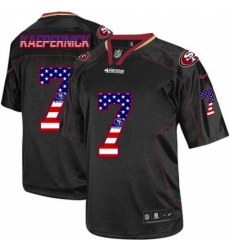 Men's Nike San Francisco 49ers #7 Colin Kaepernick Elite Black USA Flag Fashion NFL Jersey Men's Nike San Francisco 49ers #7 Colin Kaepernick Elite Black USA Flag Fashion NFL Jersey
