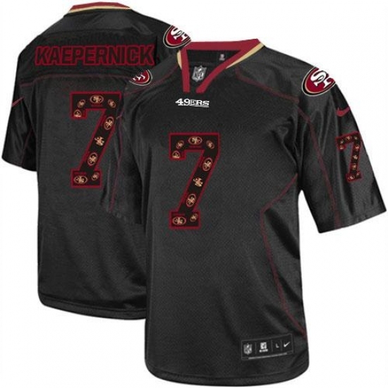 Men's Nike San Francisco 49ers #7 Colin Kaepernick Elite New Lights Out Black NFL Jersey Men's Nike San Francisco 49ers #7 Colin Kaepernick Elite New Lights Out Black NFL Jersey