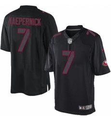 Men's Nike San Francisco 49ers #7 Colin Kaepernick Limited Black Impact NFL Jersey Men's Nike San Francisco 49ers #7 Colin Kaepernick Limited Black Impact NFL Jersey