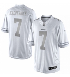 Men's Nike San Francisco 49ers #7 Colin Kaepernick Limited White Platinum NFL Jersey Men's Nike San Francisco 49ers #7 Colin Kaepernick Limited White Platinum NFL Jersey