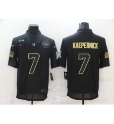 Men's San Francisco 49ers #7 Colin Kaepernick Black Nike 2020 Salute To Service Limited Jersey Men's San Francisco 49ers #7 Colin Kaepernick Black Nike 2020 Salute To Service Limited Jersey