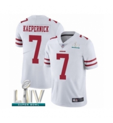 Men's San Francisco 49ers #7 Colin Kaepernick White Vapor Untouchable Limited Player Super Bowl LIV Bound Football Jersey Men's San Francisco 49ers #7 Colin Kaepernick White Vapor Untouchable Limited Player Super Bowl LIV Bound Football Jersey