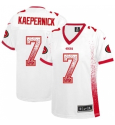 Women's Nike San Francisco 49ers #7 Colin Kaepernick Elite White Drift Fashion NFL Jersey Women's Nike San Francisco 49ers #7 Colin Kaepernick Elite White Drift Fashion NFL Jersey