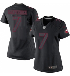Women's Nike San Francisco 49ers #7 Colin Kaepernick Limited Black Impact NFL Jersey Women's Nike San Francisco 49ers #7 Colin Kaepernick Limited Black Impact NFL Jersey