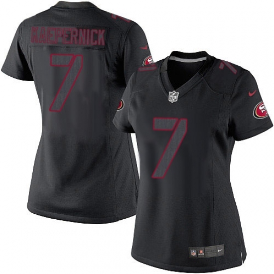Women's Nike San Francisco 49ers #7 Colin Kaepernick Limited Black Impact NFL Jersey Women's Nike San Francisco 49ers #7 Colin Kaepernick Limited Black Impact NFL Jersey