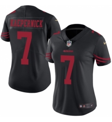 Women's Nike San Francisco 49ers #7 Colin Kaepernick Limited Black Rush Vapor Untouchable NFL Jersey Women's Nike San Francisco 49ers #7 Colin Kaepernick Limited Black Rush Vapor Untouchable NFL Jersey