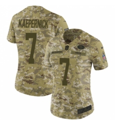 Women's Nike San Francisco 49ers #7 Colin Kaepernick Limited Camo 2018 Salute to Service NFL Jersey Women's Nike San Francisco 49ers #7 Colin Kaepernick Limited Camo 2018 Salute to Service NFL Jersey