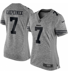Women's Nike San Francisco 49ers #7 Colin Kaepernick Limited Gray Gridiron NFL Jersey Women's Nike San Francisco 49ers #7 Colin Kaepernick Limited Gray Gridiron NFL Jersey