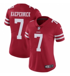 Women's Nike San Francisco 49ers #7 Colin Kaepernick Red Team Color Vapor Untouchable Limited Player NFL Jersey Women's Nike San Francisco 49ers #7 Colin Kaepernick Red Team Color Vapor Untouchable Limited Player NFL Jersey