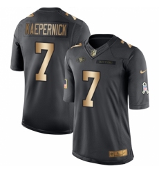 Youth Nike San Francisco 49ers #7 Colin Kaepernick Limited Black/Gold Salute to Service NFL Jersey Youth Nike San Francisco 49ers #7 Colin Kaepernick Limited Black/Gold Salute to Service NFL Jersey