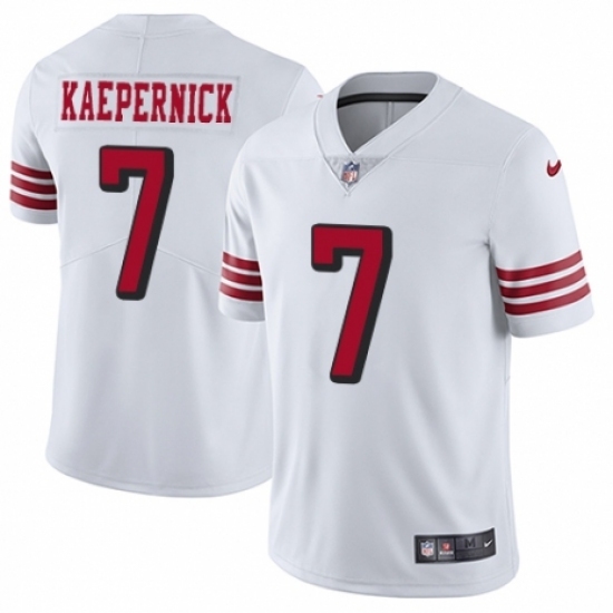 Youth Nike San Francisco 49ers #7 Colin Kaepernick Limited White Rush Vapor Untouchable NFL Jersey Youth Nike San Francisco 49ers #7 Colin Kaepernick Limited White Rush Vapor Untouchable NFL Jersey