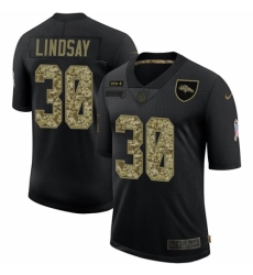 Men's Denver Broncos #30 Phillip Lindsay Camo 2020 Salute To Service Limited Jersey