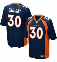 Men's Nike Denver Broncos #30 Phillip Lindsay Game Navy Blue Alternate NFL Jersey