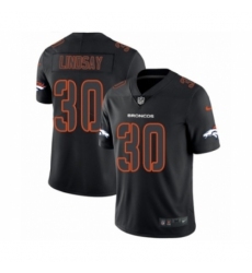 Men's Nike Denver Broncos #30 Phillip Lindsay Limited Black Rush Impact NFL Jersey