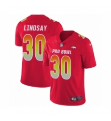 Men's Nike Denver Broncos #30 Phillip Lindsay Limited Red AFC 2019 Pro Bowl NFL Jersey