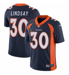 Men's Nike Denver Broncos #30 Phillip Lindsay Navy Blue Alternate Vapor Untouchable Limited Player NFL Jersey