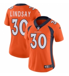 Women's Nike Denver Broncos #30 Phillip Lindsay Orange Team Color Vapor Untouchable Limited Player NFL Jersey