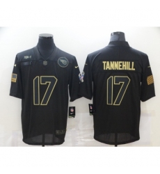 Men's Tennessee Titans #17 Ryan Tannehill Black Nike 2020 Salute To Service Limited Jersey