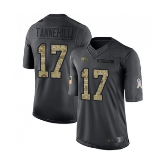 Men's Tennessee Titans #17 Ryan Tannehill Limited Black 2016 Salute to Service Football Jersey Men's Tennessee Titans #17 Ryan Tannehill Limited Black 2016 Salute to Service Football Jersey