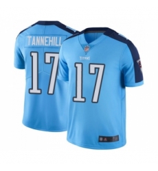 Men's Tennessee Titans #17 Ryan Tannehill Limited Light Blue Rush Vapor Untouchable Football Jersey