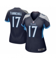 Women's Tennessee Titans #17 Ryan Tannehill Game Navy Blue Team Color Football Jersey