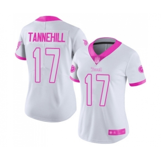 Women's Tennessee Titans #17 Ryan Tannehill Limited White Pink Rush Fashion Football Jersey Women's Tennessee Titans #17 Ryan Tannehill Limited White Pink Rush Fashion Football Jersey