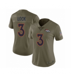 Women's Denver Broncos #3 Drew Lock Limited Olive 2017 Salute to Service Football Jersey Women's Denver Broncos #3 Drew Lock Limited Olive 2017 Salute to Service Football Jersey