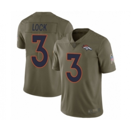 Youth Denver Broncos #3 Drew Lock Limited Olive 2017 Salute to Service Football Jersey Youth Denver Broncos #3 Drew Lock Limited Olive 2017 Salute to Service Football Jersey