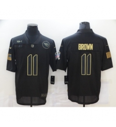 Men's Tennessee Titans #11 A.J. Brown Black Nike 2020 Salute To Service Limited Jersey