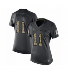 Women's Tennessee Titans #11 A.J. Brown Limited Black 2016 Salute to Service Football Jersey