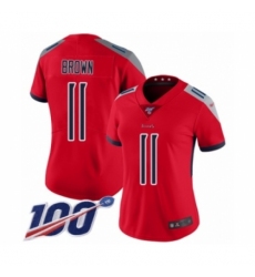Women's Tennessee Titans #11 A.J. Brown Limited Red Inverted Legend 100th Season Football Jersey