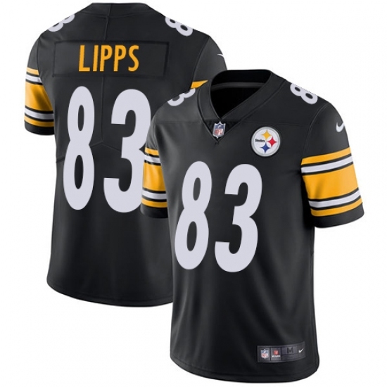 Men's Nike Pittsburgh Steelers #83 Louis Lipps Black Team Color Vapor Untouchable Limited Player NFL Jersey Men's Nike Pittsburgh Steelers #83 Louis Lipps Black Team Color Vapor Untouchable Limited Player NFL Jersey