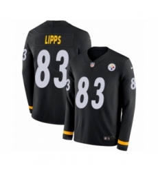 Youth Nike Pittsburgh Steelers #83 Louis Lipps Limited Black Therma Long Sleeve NFL Jersey