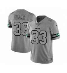 Men's New York Jets #33 Jamal Adams Limited Gray Team Logo Gridiron Football Jersey