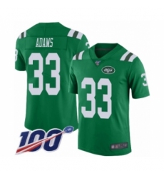Men's New York Jets #33 Jamal Adams Limited Green Rush Vapor Untouchable 100th Season Football Jersey