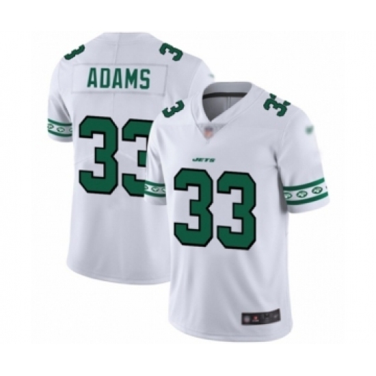Men's New York Jets #33 Jamal Adams Limited White Team Logo Fashion Football Jersey Men's New York Jets #33 Jamal Adams Limited White Team Logo Fashion Football Jersey