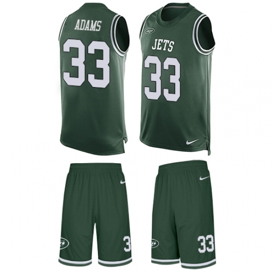 Men's Nike New York Jets #33 Jamal Adams Limited Green Tank Top Suit NFL Jersey Men's Nike New York Jets #33 Jamal Adams Limited Green Tank Top Suit NFL Jersey
