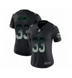 Women's New York Jets #33 Jamal Adams Limited Black Smoke Fashion Football Jersey
