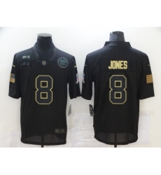 Men's New York Giants #8 Daniel Jones Black Nike 2020 Salute To Service Limited Jersey