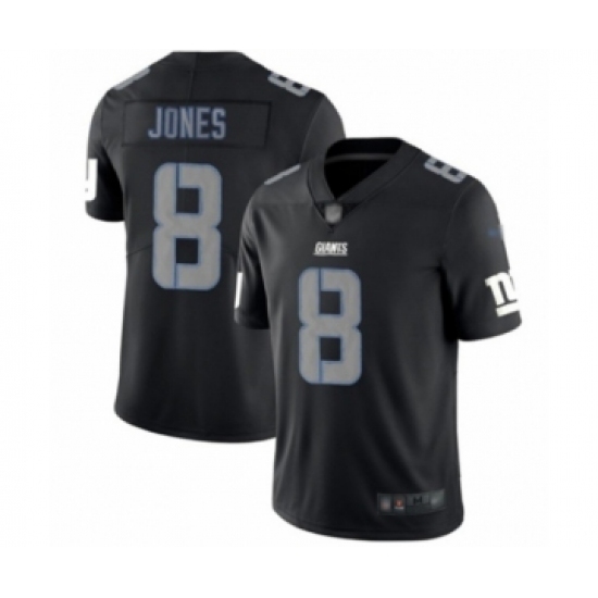 Men's New York Giants #8 Daniel Jones Limited Black Rush Impact Football Jersey Men's New York Giants #8 Daniel Jones Limited Black Rush Impact Football Jersey