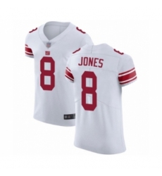 Men's New York Giants #8 Daniel Jones White Vapor Untouchable Elite Player Football Jersey