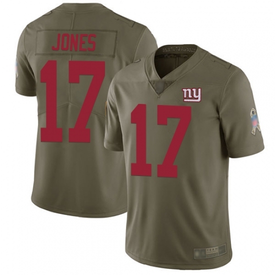 Nike New York Giants #17 Daniel Jones Olive Men's Stitched NFL Limited 2017 Salute to Service Jersey Nike New York Giants #17 Daniel Jones Olive Men's Stitched NFL Limited 2017 Salute to Service Jersey