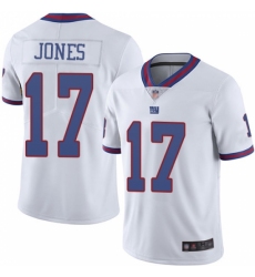 Nike New York Giants #17 Daniel Jones White Men's Stitched NFL Limited Rush Jersey