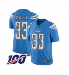 Men's Los Angeles Chargers #33 Derwin James Electric Blue Alternate Vapor Untouchable Limited Player 100th Season Football Jersey