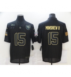 Men's Jacksonville Jaguars #15 Gardner Minshew II Black Nike 2020 Salute To Service Limited Jersey