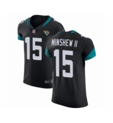 Men's Jacksonville Jaguars #15 Gardner Minshew II Black Team Color Vapor Untouchable Elite Player Football Jersey