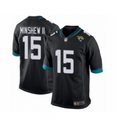 Men's Jacksonville Jaguars #15 Gardner Minshew II Game Black Team Color Football Jersey