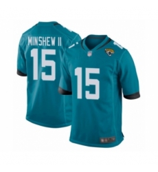 Men's Jacksonville Jaguars #15 Gardner Minshew II Game Teal Green Alternate Football Jersey