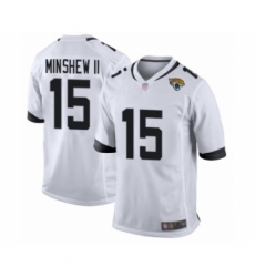 Men's Jacksonville Jaguars #15 Gardner Minshew II Game White Football Jersey